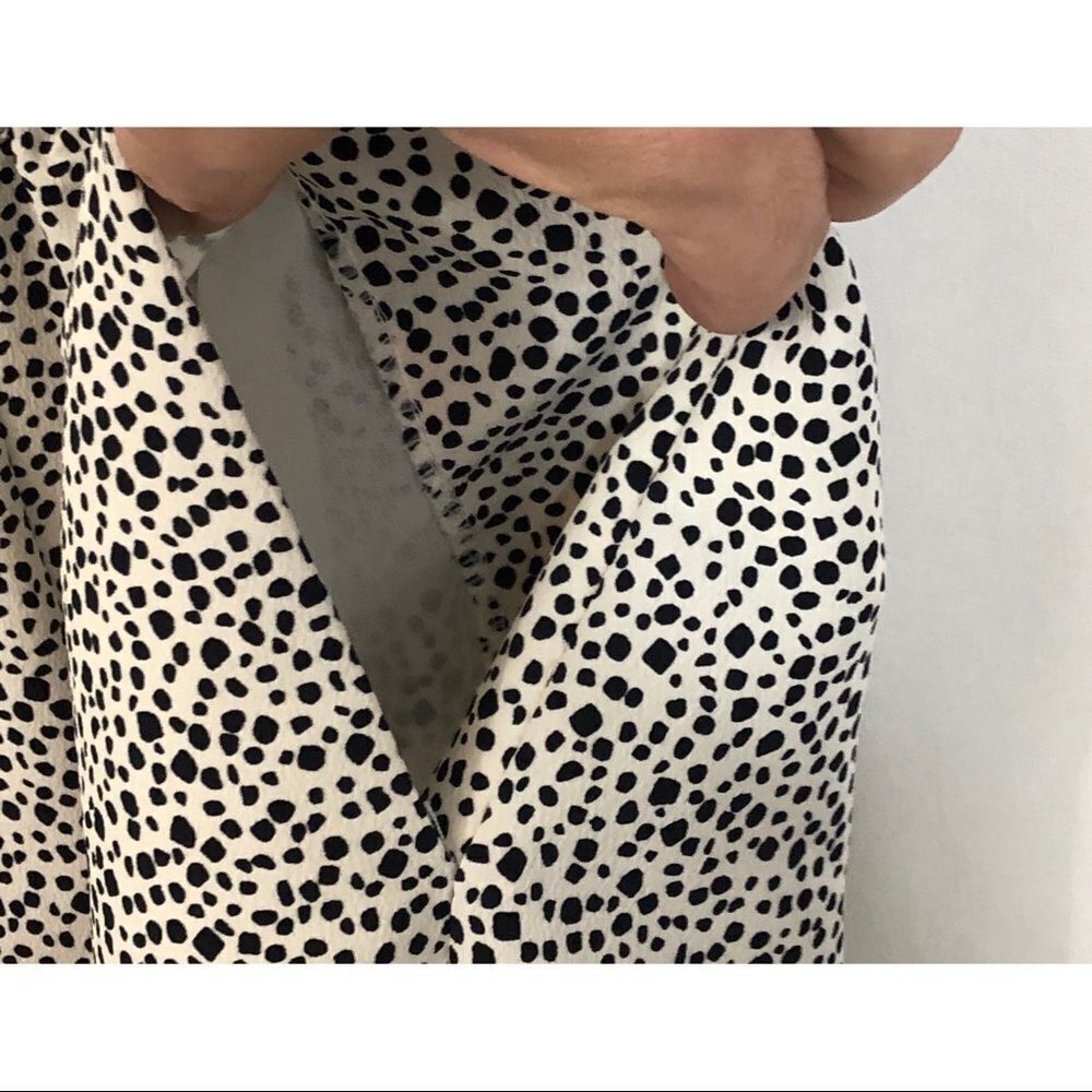 Zara Basic Black Spotted Romper, Medium - image 5